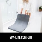 GORILLA GRIP Memory Foam Bath Rugs, Soft Absorbent Velvet Bathroom Mats, Durable Dots on Underside, Machine Washable Bathmat, Carpet Rug Room Decor for Shower Floor, 24x17 Mat, Graphite Gray - Image 8