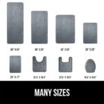 GORILLA GRIP Memory Foam Bath Rugs, Soft Absorbent Velvet Bathroom Mats, Durable Dots on Underside, Machine Washable Bathmat, Carpet Rug Room Decor for Shower Floor, 24x17 Mat, Graphite Gray - Image 2