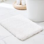 White Bathroom Rug 17x24 - Non-Slip Plush Small Bath Mat, Highly Absorbent & Ultra Soft Fluffy Floor Mat, Machine Washable for Shower and Tub - Image 9