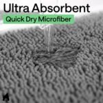 GORILLA GRIP Bath Rug Mat, Thick Soft Absorbent Chenille, Quick Dry Microfiber Mats, Rubber Backing Washable Shower Floor Rugs, US Designed Bathroom Bathmat Home Decor Accessories, 24x17, Grey - Image 5