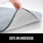 GORILLA GRIP Memory Foam Bath Rugs, Soft Absorbent Velvet Bathroom Mats, Durable Dots on Underside, Machine Washable Bathmat, Carpet Rug Room Decor for Shower Floor, 24x17 Mat, Graphite Gray - Image 7