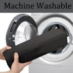 Bathroom Rugs Set Memory Foam Bath Rugs Non-Slip Bath Mat Set 3 Piece,Washable Bathroom Mats,Absorbent Shaggy Rugs Super Soft U-Shaped Toilet Rug,Bahroom Carpets for Bathroom,Tub,Shower（Black） - Image 8