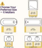 DEXI Bathroom Rug 43x24, Non Slip Washable Bath Mat for Shower Floor, Extra Large Absorbent Soft Bathmat with Rubber Backing, Quick Dry Microfiber Carpet, Beige - Image 2