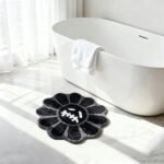 Trippy Happy Face Rug Cool Rugs Tufted Quick Dry Bath Mats for Bathroom Non Slip Bath Mat Water Absorbent 2FT Black Bathroom Rugs Halloween Gothic Ghost Skull Horror Decor Carpet - Image 6