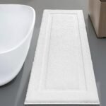 SHACOS Large Soft Bathroom Rugs 24"x60" Bath Runners Non Slip Washable Absorbent Bath Mats Carpets Bathroom Tub Double Sink Vanity Floor Mats, White 2'x5' - Image 7