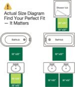 LUMI Beach Bathroom Rug Square, Non Slip Bath Mat Quick Dry, Ultra Soft Washable Absorbent, Ocean Sea Theme Bath Rug for Shower Floor, Home Decor, Kids Room, Bathtub, 32"x32" - Image 2