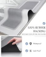 MontVoo-Bath Mat-Bathroom Mat Rug Non Slip Super Absorbent Stain Resistant Quick Dry Thin Bath Rug-Bath Mats for Bathroom Floor Bathtub Vanity-Bathmat Bath Rug Easy Care-17"x27" Grey - Image 5