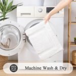 SHACOS Large Soft Bathroom Rugs 24"x60" Bath Runners Non Slip Washable Absorbent Bath Mats Carpets Bathroom Tub Double Sink Vanity Floor Mats, White 2'x5' - Image 5