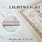 2x6 Hallway Washable Runner Rug : Vintage Soft Kitchen Laundry Runner with Non Slip Backing Farmhouse Entryway Living Room Floor Mat Stain Resistant Carpet for Bedroom Bathroom Distressed Beside Rug - Image 6