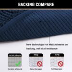 H.VERSAILTEX Navy Blue Bath Rug, Bath Mat Non Slip Bath Mats for Bathroom Floor, Bathroom Rug Extra Thick Chenille Rug 17" x 24" Absorbent Soft Shaggy Washable Dry Fast Plush Rugs for Bathtubs - Image 6