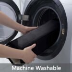 Buganda Memory Foam Bath Mat, 30" x 20", Ultra Soft and Non-Slip Bathroom Rugs, Water Absorbent and Machine Washable Bath Rug for Bathroom, Shower, and Tub, Black - Image 7