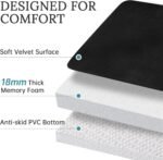 HUXMEYSON Bathroom Rugs Sets 3 Piece, Ultra Soft Velvet Memory Foam Bath Rugs, Non-Slip & PVC Backing Bathroom Mat Set, Washable Quick Dry Bath Rug - Black - Image 6