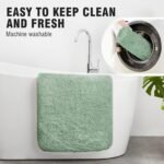 TECHMILLY Super Soft Shaggy Bathroom Rugs, Absorbent Thick Non Slip Microfiber Bath Rugs, Quick Dry Machine Washable Bath Mat for Bathroom Floor, Bathtub and Shower 17"x24" - Image 8