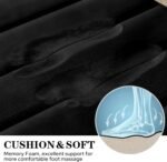 BYSURE Black Memory Foam Bathroom Rug Set 3 Piece, Non Slip Extra Soft Absorbent Washable & Dry Toilet Bath Mat Sets - Image 3