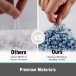 Vaukki Luxury Soft Bathroom Rugs Set of 2, Non Slip Washable Plush Bath Floor Mats, Microfiber Shaggy Absorbent Striped Bath Carpet for Tub, Bathroom and Shower (18''x26''+20''x32'', Blue) - Image 6