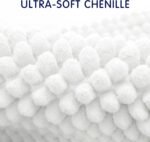 SUBRTEX Bathroom Rugs Chenille Bath Rug Soft Short Plush Bath Mat Soft Shower Mat Water Absorbent Shower Mat Quick Dry Machine Washable(White,16" x 24") - Image 4