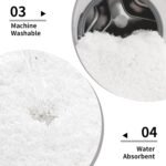 White Bathroom Rug 17x24 - Non-Slip Plush Small Bath Mat, Highly Absorbent & Ultra Soft Fluffy Floor Mat, Machine Washable for Shower and Tub - Image 6