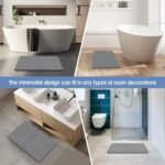 Stone Bath Mat Diatomaceous Earth Shower Mat Non-Slip Super Absorbent Diatomite Stone Bath Mats for Bathroom Floor Quick Drying Natural Easy to Clean(23.6''×15.4" Gray) - Image 5