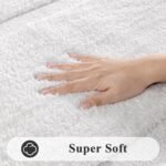 SHACOS Large Soft Bathroom Rugs 24"x60" Bath Runners Non Slip Washable Absorbent Bath Mats Carpets Bathroom Tub Double Sink Vanity Floor Mats, White 2'x5' - Image 2