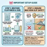 RUN HELIX Bathroom Rugs Set 2 Piece Memory Foam Bath Rugs Non-Slip Bath Mat,Washable Room Mats,Absorbent Shaggy Rug Super Soft Kitchen Mats, Batroom Carpets for Bathroom,Tub,Shower Home Decor（Black） - Image 9