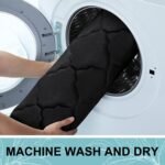 OLANLY Memory Foam Bath Mat Rug 24x16, Ultra Soft and Absorbent Bathroom Rugs, Non-Slip, Comfortable, Machine Washable Bath Carpet for Bathroom Floor, Tub, Shower and Home Decor Accessories, Black - Image 7