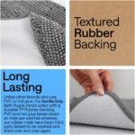 GORILLA GRIP Bathroom Rug Sets, Soft Chenille 2 Piece Area Rugs Set, Toilet Base Mat and 30x20 Carpet, Absorbent Microfiber Washable Mats Dry Quickly, Home Décor and Bath Room Accessories, Grey - Image 4