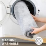 MINIDEAR Bathroom Rugs 24x17 Light Gray - Thick Memory Foam Bath Mat, Ultra Soft & Plush Fluffy, Non-Slip, Quick Dry, Absorbent Washable Floor Microfiber Mat for Tub, Home Decor Accessories - Image 5