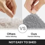 HOMEIDEAS Bathroom Rugs Sets 2 Piece, Super Soft and Absorbent Non Slip Microfiber Machine Washable Bath Mat Set (20" x 32" + 16" x 24", Grey) - Image 6