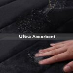 Buganda Memory Foam Bath Mat, 30" x 20", Ultra Soft and Non-Slip Bathroom Rugs, Water Absorbent and Machine Washable Bath Rug for Bathroom, Shower, and Tub, Black - Image 6