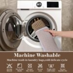 RESARE Waffle Bathroom Runner Rugs, Super Absorbent Bath Mat Non Slip Washable Quick Dry, Upgraded Ultra Soft Boho Bath Rugs with Tassels for Hallway Bedroom Laundry Room, 2'x6'(24"x72"), Brown - Image 6