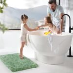 TECHMILLY Super Soft Shaggy Bathroom Rugs, Absorbent Thick Non Slip Microfiber Bath Rugs, Quick Dry Machine Washable Bath Mat for Bathroom Floor, Bathtub and Shower 17"x24" - Image 3