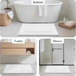 SHACOS Large Soft Bathroom Rugs 24"x60" Bath Runners Non Slip Washable Absorbent Bath Mats Carpets Bathroom Tub Double Sink Vanity Floor Mats, White 2'x5' - Image 6