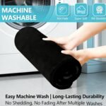 Black Bathroom Rug Set Memory Foam Bath Mats 3 Piece with Toilet Mats, Soft & Supportive, Shock Absorbing, Water Absorbent, Non-Slip Bath Rugs, Machine Washable, Area Rug, Home Decor Accessories - Image 6