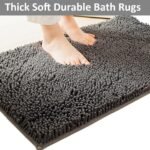 Bathroom Rugs Set Non Slip 3 Piece Bath Mat Washable Chenille Bath Rugs with PVC Backing Bath Carpet,Absorbent Bathroom Mats with Toilet Rug,Bath Mats for Bathroom,Bedroom, Kitchen,Tub,Home Decor - Image 4