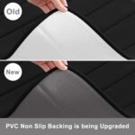 Buganda Memory Foam Bath Mat, 30" x 20", Ultra Soft and Non-Slip Bathroom Rugs, Water Absorbent and Machine Washable Bath Rug for Bathroom, Shower, and Tub, Black - Image 5