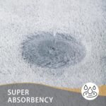 MINIDEAR Bathroom Rugs 24x17 Light Gray - Thick Memory Foam Bath Mat, Ultra Soft & Plush Fluffy, Non-Slip, Quick Dry, Absorbent Washable Floor Microfiber Mat for Tub, Home Decor Accessories - Image 4