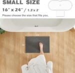 Bathroom Rugs Non Slip Washable, Super Absorbent Thin Bath Mat Small Quick Dry Low Pile Bathroom Rug, Dark Grey 16"x24" - Image 2