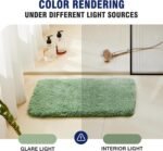 TECHMILLY Super Soft Shaggy Bathroom Rugs, Absorbent Thick Non Slip Microfiber Bath Rugs, Quick Dry Machine Washable Bath Mat for Bathroom Floor, Bathtub and Shower 17"x24" - Image 4