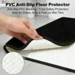 Black Bathroom Rug Set Memory Foam Bath Mats 3 Piece with Toilet Mats, Soft & Supportive, Shock Absorbing, Water Absorbent, Non-Slip Bath Rugs, Machine Washable, Area Rug, Home Decor Accessories - Image 5