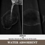 BYSURE Black Memory Foam Bathroom Rug Set 3 Piece, Non Slip Extra Soft Absorbent Washable & Dry Toilet Bath Mat Sets - Image 9