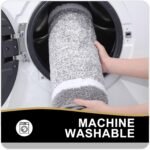 OLANLY Bathroom Rugs 24x16, Extra Soft and Absorbent Microfiber Bath Mat, Non-Slip, Machine Washable, Quick Dry Shaggy Bath Carpet, Suitable for Bathroom Floor, Tub, Shower (Small, Grey) - Image 6