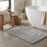 GRANNY SAYS Gray Bathroom Rugs, Bath Mats for Bathroom Non-Slip, Super Soft and Water Absorbent, Microfiber Bath Rugs, Machine Wash Dry, Bath Rugs for Floor, Tub and Shower, 16" x 24"