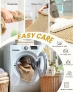 Large Waffle Bath Mat Set, Non Slip Bath Rug Set, Ultra Absorbent Bath Mats for Bathroom Decor, Extra Soft Floor Kitchen Rugs Sets 2 Piece, Washable Bath Runner Rug, Brown, 20"×47" & 16"×24" - Image 6