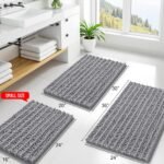 Smiry Bathroom Rugs Mat 30x20, Extra Soft Absorbent Chenille Bath Rugs, Non Slip Rubber Backing Machine Washable Quick Dry Bath Mats for Bathroom Floor, Tub, Shower, Home Decor Accessories, Grey - Image 2