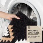 DEXDE Black Bathroom Rugs Mat 20x32, Aztec Boho Bath Rugs Long Western Plush Non Slip Machine Washable Bath Mats Large Luxury Soft Absorbent Modern Carpet for Floor, Tub, Shower, Kitchen, Entryway - Image 7