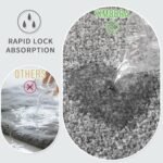 Yimobra Bathroom Rugs Non Slip Washable Ultra Soft Absorbent Microfiber Bath Mat, Dual-Tone Decor Rug with Rubber Backing for Bathroom Floor, Tub and Shower,24x17,Home Essentials,Grey and White - Image 5