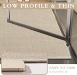 YIHOUSE Beige Bathroom Rug Sets 2 Piece, Absorbent Bath Mat for Bathroom Non Slip Washable, Bath Room Mat Quick Dry, Thin Bath Rug Set for Toilet and Floor(17"x24"+17"x47") - Image 7