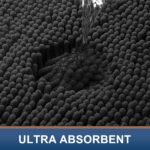 Smiry Luxury Chenille Bathroom Rugs 30x20, Extra Soft and Absorbent Shaggy Bath Mat, Machine Washable, Non-Slip Plush Carpet Runner for Tub, Shower, and Floor, Home Decor Accessories, Black - Image 4