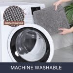 LOCHAS Luxury Bathroom Rug Shaggy Bath Mat 24 x 60 Inch, Washable Non Slip Bath Rugs for Bathroom Shower, Soft Plush Chenille Absorbent Carpets Mats, Gray - Image 7