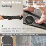 Bathroom Rugs Non Slip Washable, Super Absorbent Thin Bath Mat Small Quick Dry Low Pile Bathroom Rug, Dark Grey 16"x24" - Image 5
